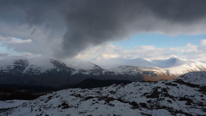 Snow shower on the Dodds